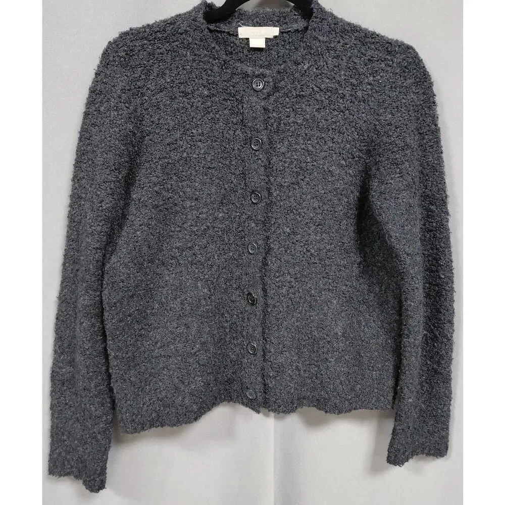 J.Crew Wool Blend Gray Button Front Cardigan Sweater Women Size S